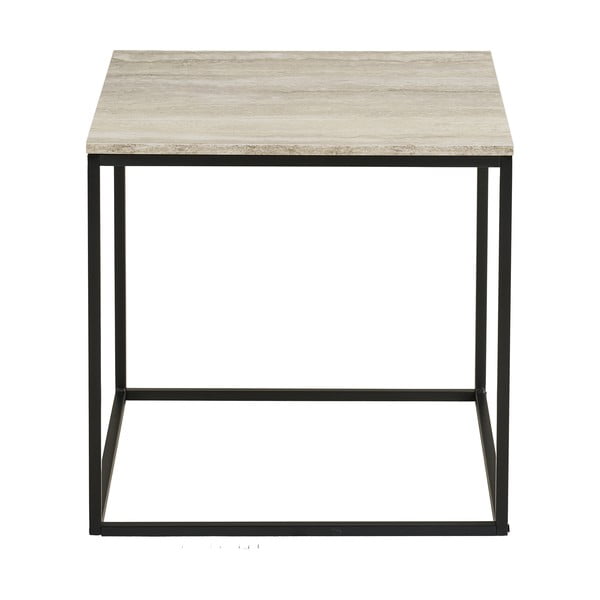 Tárolóasztal kő dekorral 45x45 cm Vita – House Nordic-image-2