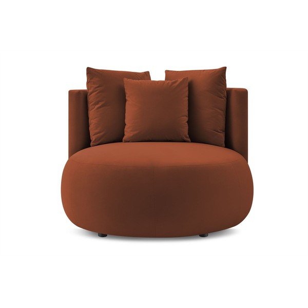 Narancssárga bársony fotel Cesar – Bobochic Paris-image-3