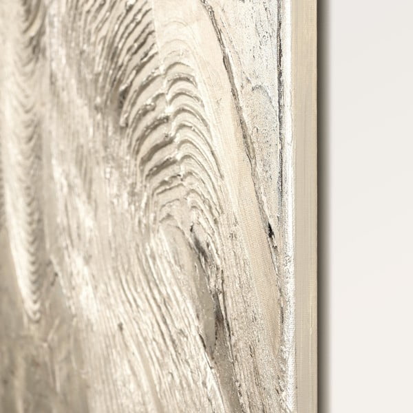 Kézzel festett kép 88x118 cm Metallic Silver – Malerifabrikken-image-2