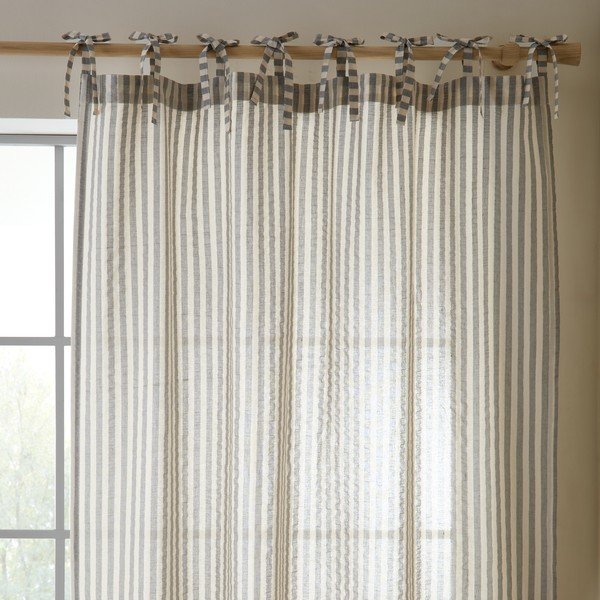 Szürke függöny 140x229 cm Zanzibar Woven Stripe – Pineapple Elephant