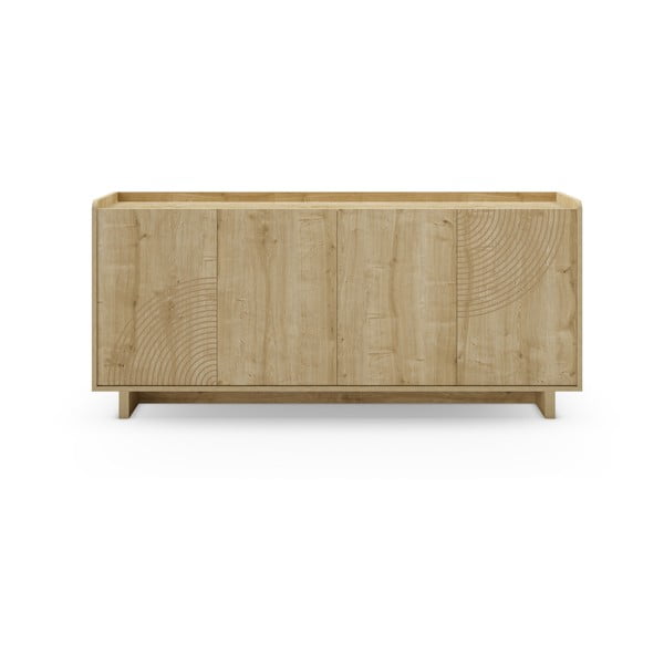Natúr színű komód tölgyfa dekorral 180x80x40 cm Daira – Marckeric