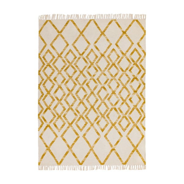 Hackney Diamond bézs-sárga szőnyeg, 160 x 230 cm - Asiatic Carpets