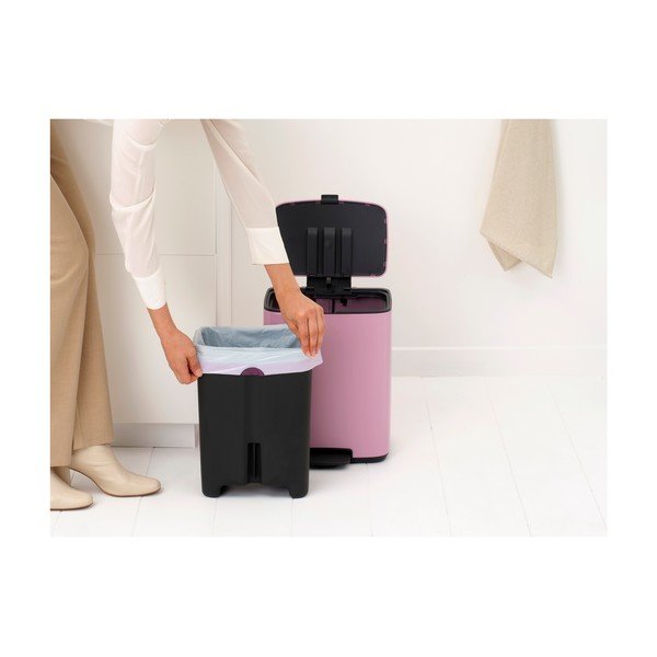 Rózsaszín acél pedálos szemetes 12 l Bo – Brabantia-image-2