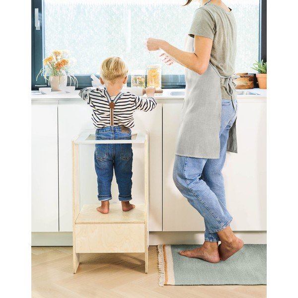 Fehér-natúr színű tanulótorony Nuun – Kave Home-image-1