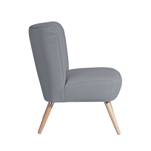 Neele Leather Gray szürke műbőr fotel - Max Winzer-image-1