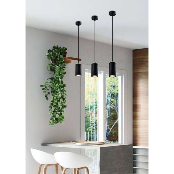 Fekete függőlámpa fém búrával ø 7 cm Tubo – Candellux Lighting-image-1