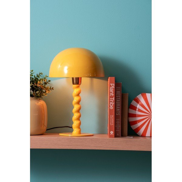 Sárga asztali lámpa fém búrával (magasság 39 cm) Prisa – Leitmotiv-image-1