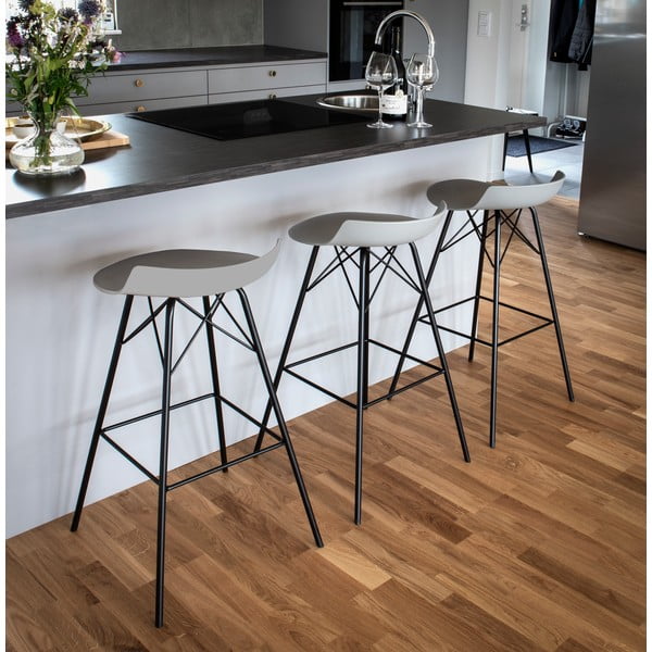 Szürke bárszék szett 2 db-os (ülésmagasság 71 cm) Tori – Tenzo-image-1