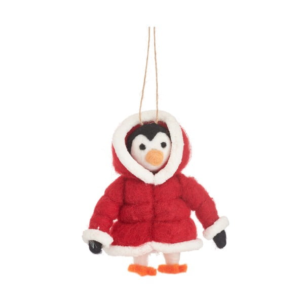 Gyapjú karácsonyfadísz Penguin – Sass & Belle