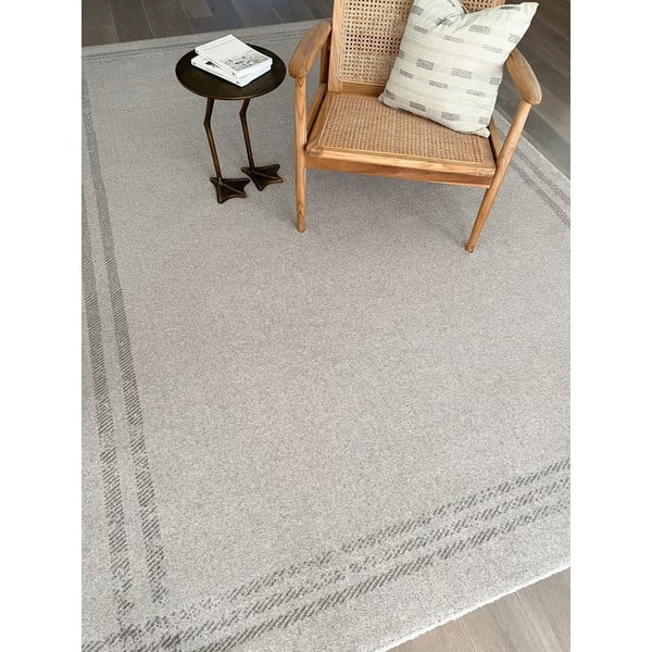 Krémszínű gyapjú szőnyeg 200x300 cm Calisia M Grid Rim – Agnella-image-1