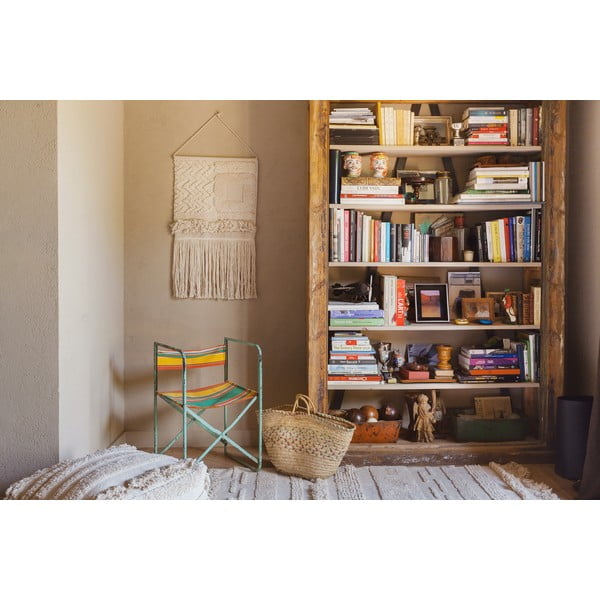 Világosszürke-krémszínű mosható kézi szövésű pamut szőnyeg 140x200 cm Air Natural – Lorena Canals-image-1