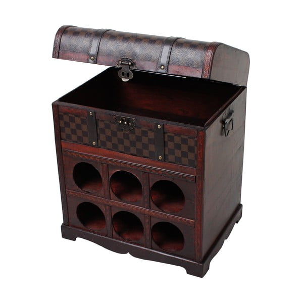 Barna bortartó szekrény, palackok száma 6, 41x48 cm – Deco Pleasure-image-2