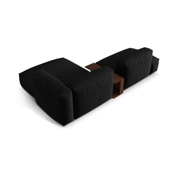 Fekete moduláris sarokkanapé (jobb oldali) Martina – Micadoni Home-image-4
