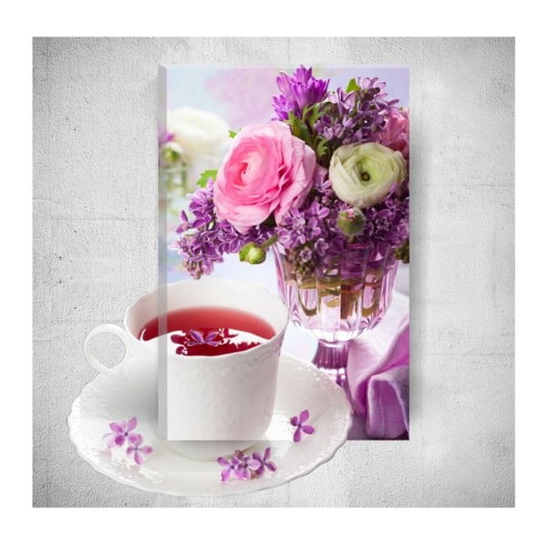 Romantic Tea Time 3D fali kép, 40 x 60 cm - Mosticx