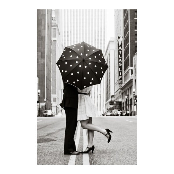 Black&White Rainy Love kép, 45 x 70 cm