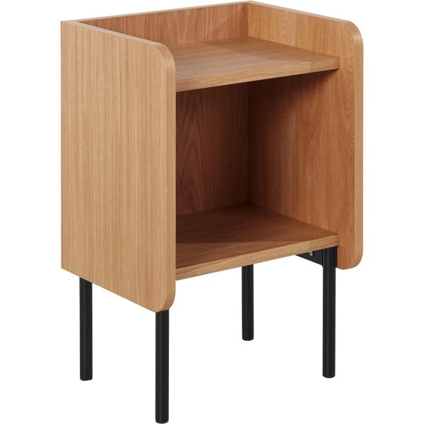 Natúr színű éjjeliszekrény tölgyfa dekorral Wrap – Bonami Selection-image-3