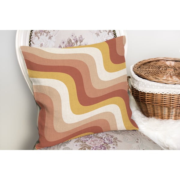 Párnahuzat 43x43 cm Creamy Strawberry Swirl – Mila Home-image-1