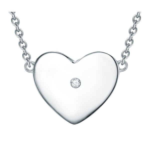 Leva ezüst nyaklánc valódi gyémánttal, hosszúság 50 cm - Tess Diamonds