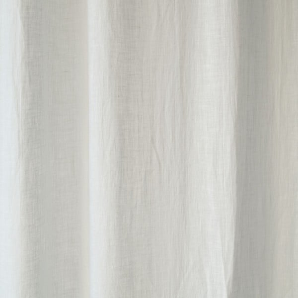 Daytime középen elhúzható fehér vászonfüggöny, 250 x 130 cm - Linen Tales-image-1