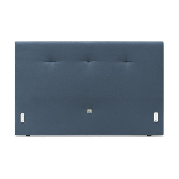 Kék kárpitozott franciaágy ágyráccsal 160x200 cm Tory – Bobochic Paris-image-3