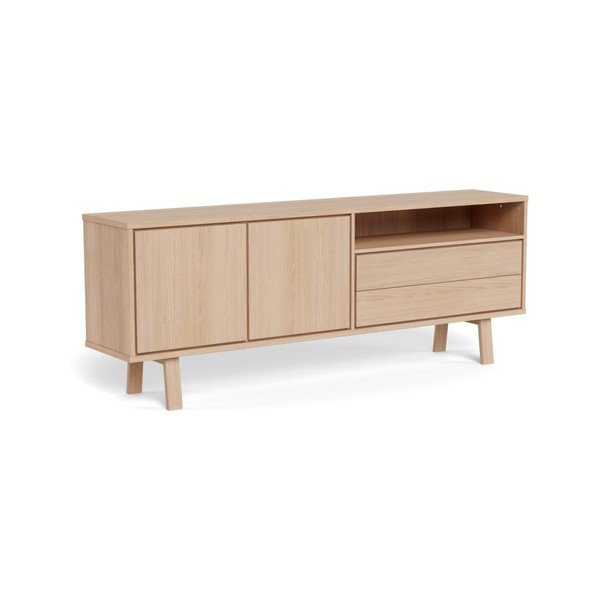 Világos natúr színű furnérozott komód 200x75x40 cm Lamberth – Actona
