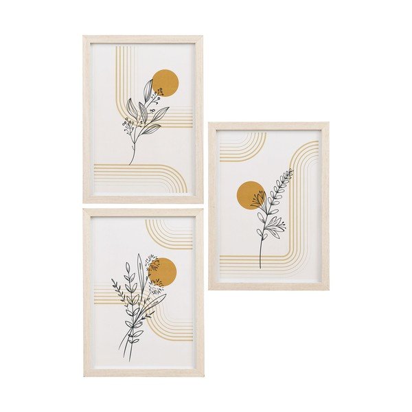 Világos natúr színű fali képkeret szett 3 db-os 21x30 cm Madison – House Nordic