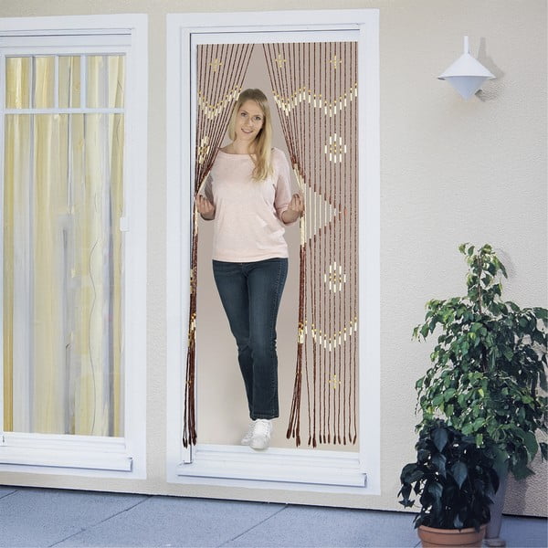 Natúr színű bambusz függöny ajtóra 90x200 cm Rhombus – Maximex-image-3