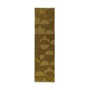 Sötétzöld kézi szövésű gyapjú futószőnyeg 60x230 cm Gigi – Flair Rugs