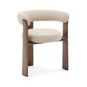 Barna-bézs kőrisfa karfás étkezőfotel Granite – Kave Home