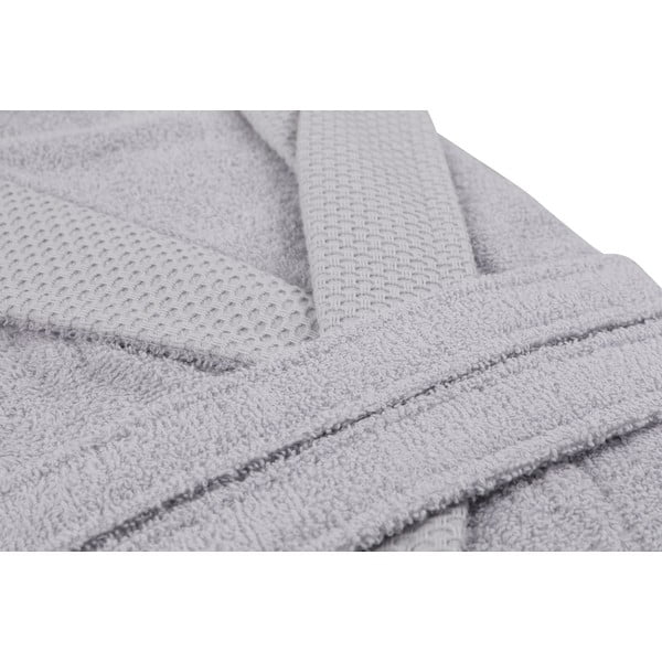 Szürke pamut fürdőköpeny M Cappa – Foutastic-image-1