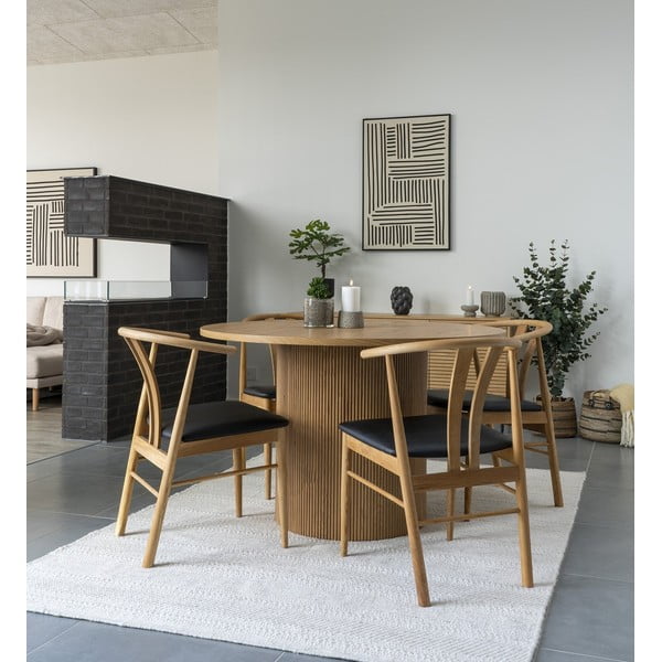 Kerek étkezőasztal nyárfa dekorral ø 120 cm Boavista – House Nordic-image-1