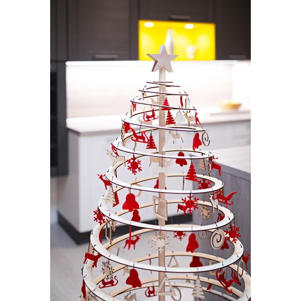 Large csillag csúcsdísz fából, dekorációs karácsonyfára - Spira-image-2