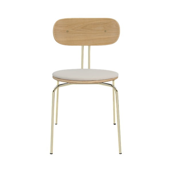 Krémszínű-aranyszínű étkezőszék Curious – UMAGE-image-2