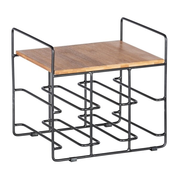 Loft bortartó állvány bambusz pohártartó polccal, 6 db palackhoz - Wenko-image-2