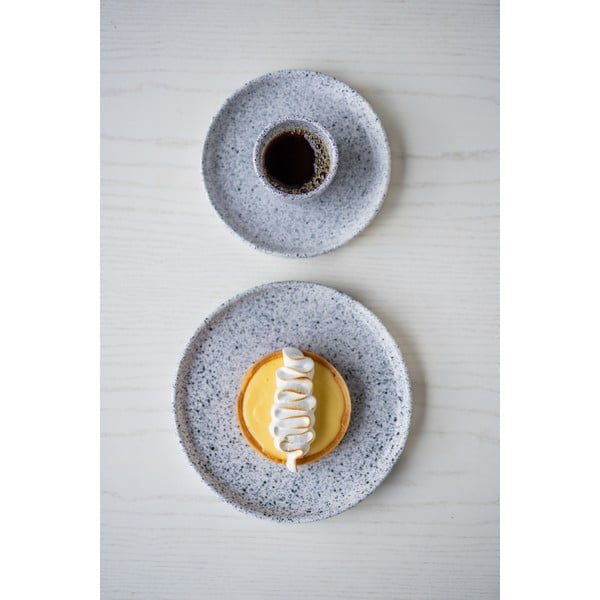 Mess fekete-fehér agyagkerámia desszertes tányér ø 17 cm - ÅOOMI-image-2