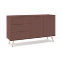 Terrakotta színű matt komód 140x81x40 cm Campus – Marckeric