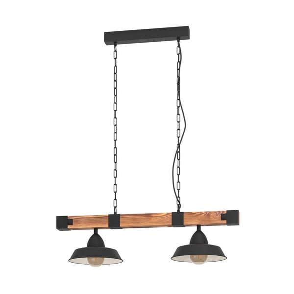 Fekete-natúr színű függőlámpa fém búrával OLDBURY – EGLO