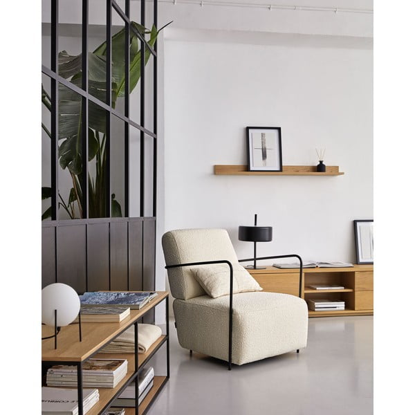 Természetes színű polc tölgyfa dekorral Abilen - Kave Home-image-4