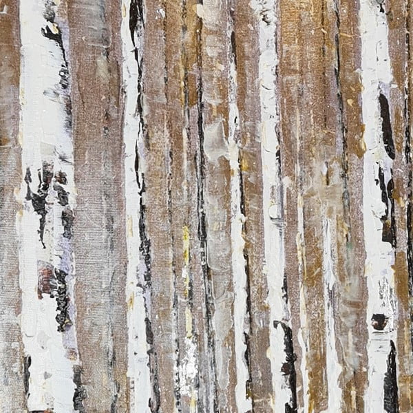 Kézzel festett kép 70x70 cm Birch Wood – Wallity-image-3
