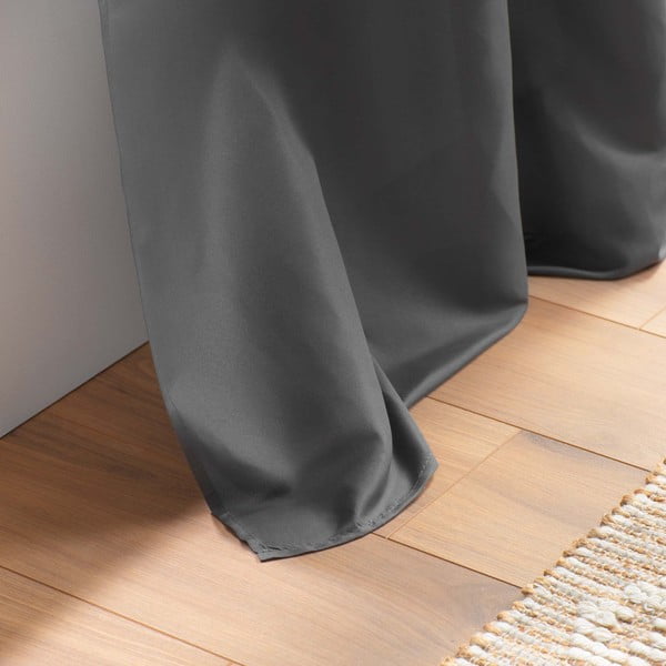 Antracitszürke mikroszálas függöny 140x280 cm Absolu – douceur d'intérieur-image-4