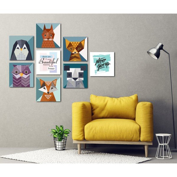 Animals nyolcrészes üvegezett kép - Insigne-image-1
