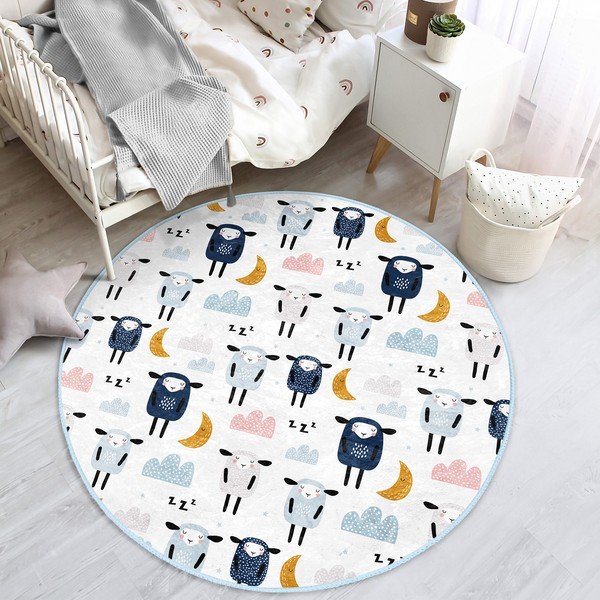 Fehér gyerek szőnyeg ø 120 cm Comfort – Mila Home-image-4