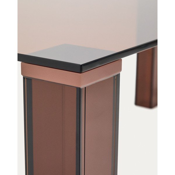 Üveg étkezőasztal 100x200 cm Adularia – Kave Home-image-4