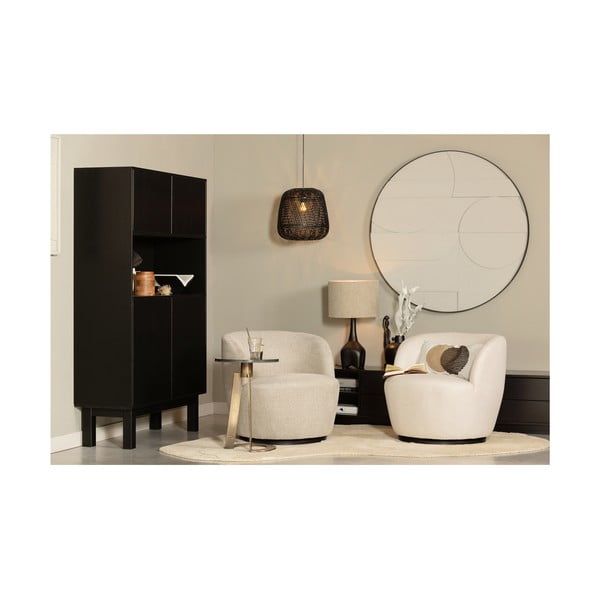 Fekete borovi fenyő szekrény 110x170 cm Finca – WOOOD-image-1