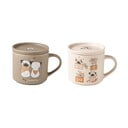 Bézs-világosbarna porcelán bögre szett 2 db-os 35 ml – Brandani