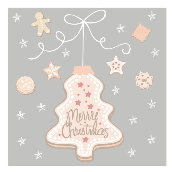 Cookies Tree Grey 10 db-os papírszalvéta szett karácsonyi motívummal - PPD