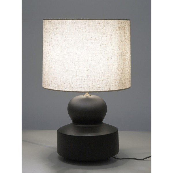 Georgina fekete-bézs kerámia asztali lámpa, magasság 52 cm - Westwing Collection-image-1