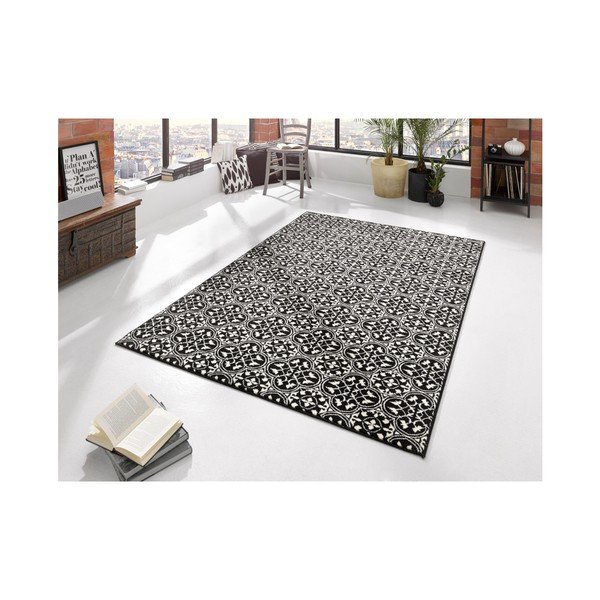 Gloria Pattern fekete szőnyeg, 200 x 290 cm - Hanse Home-image-1