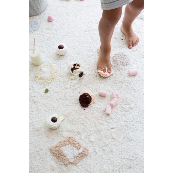 Krémszínű mosható kézi szövésű pamut gyerek szőnyeg 140x200 cm Kim – Lorena Canals-image-4