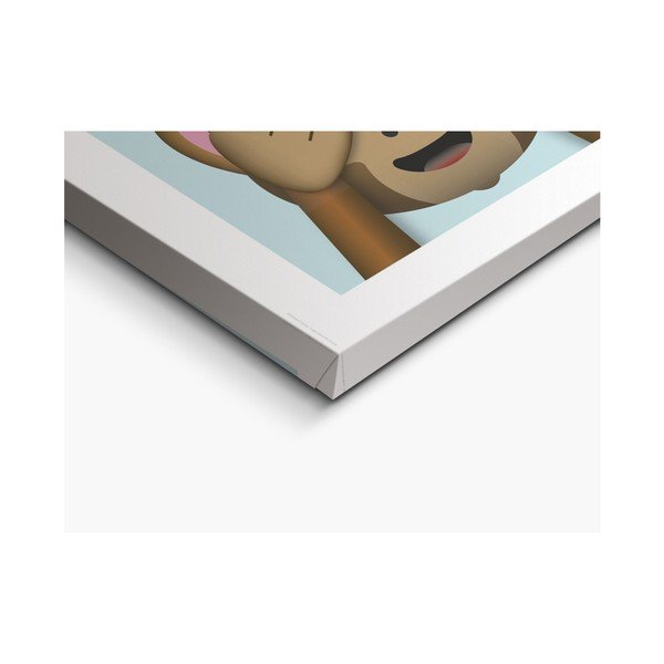 Emoji Monkey vászon kép, 30 x 90 cm - OrangeWallz-image-3